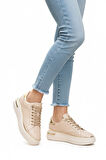 Bej Bağcıklı Hafif Kadın Sneaker Lady 029 Z