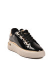 Siyah Rugan Bağcıklı Hafif Kadın Sneaker Lady 029 Z