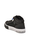 Siyah Beyaz Fileli Cırtlı Bilek Boy Erkek Çocuk Spor Ayakkabı North P