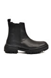 Siyah İçi Polarlı Kaymaz Soğuğa Dirençli Erkek Chelsea Bot 748 M