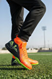 Turuncu Siyah Bilekten Lastikli Unisex Halı Saha Ayakkabısı GH-252-153 G