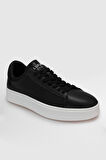 Siyah Hakiki Deri Bağcıklı Erkek Sneaker Anton M