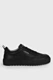 Siyah Hakiki Deri Bağcıklı Erkek Sneaker Philip M