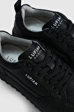 Siyah Hakiki Deri Bağcıklı Erkek Sneaker Philip M