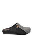 Gri Siyah Anatomik Keçe Erkek Ev Terlik K-63.007 M