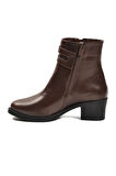 Kahve İçi Kürklü Topuklu Kadın Bot 1006 Z