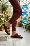 Bordo Kadın Yumuşak Tabanlı Hafif Terlik 513088 Z