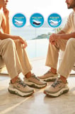 Bej Fileli Hafif Esnek Hafızalı Taban Unisex Spor Ayakkabı Flystep G