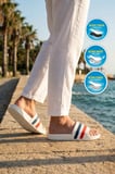 Beyaz Lacivert Hafif Esnek Unisex Terlik 8000-01 G