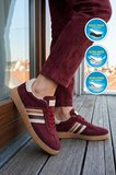 Bordo Bağcıklı Esnek Unisex Spor Ayakkabı 015 G