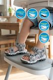 Gri-Kamuflaj Polyester Karışımlı Çocuk Sandalet 25T104 B
