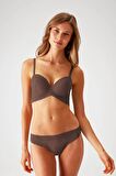 Pierre Cardin Dantelli Push Up Sütyen Takım Cappucino