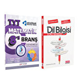 YarıÇap Yayınları TYT Matematik 8 li Branş Denemesi ve AKM Dil Bilgisi Soru Bankası Seti 2 Kitap