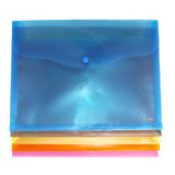 Smato Çıtçıtlı Körüklü Şeffaf Evrak Zarfı Mavi W1901