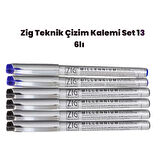 Zig Teknik Çizim Kalem Set 13 6lı