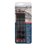 Derwent Tinted Charcoal Sulandırılabilen Renkli Füzen Kalem 6lı Set