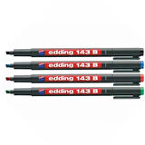 Edding 143B Kesik Uçlu Permanent Markör Kalemi