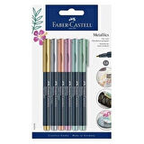 FABER-CASTELL ÇOK AMAÇLI MARKÖR METALİK 6 RENK BLİSTER (160706)