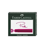 FABER-CASTELL GRİP DOLMA KALEM KARTUŞU PEMBE 6LI (185508)