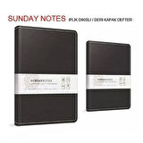GIPTA SUNDAY NOTES DERİ KAPAK DEFTER 17x24 KARELİ 140 YAPRAK (5043)