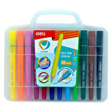 DELİ C10604 U-TOUCH KEÇELİ KALEM 12 RENK ÇANTALI