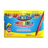 CARİOCA 40570 JUMBO SÜPER YIKANABİLİR KEÇELİ KALEM 24 RENK