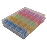 Kingstar Ev Tipi Aile Dikiş Makinesi 25'li Şeffaf Masura Saklama Kutusu (25 Adet Masuralı)