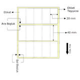 Termal Barkod Etiketi 40x20mm Yanyana 5 li Bitişik (5000 li)