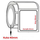 Kuşe Barkod Etiketi 60x40mm (1000 li Rulo)