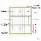 TERMAL BARKOD ETİKETİ 30X10 TEKLİ 10000 ´Lİ