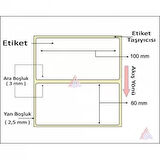TERMAL BARKOD ETİKETİ 60X100 500 ´ LÜ