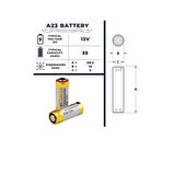 Mettzchrom 23A 12V Alkalin Pil Garaj Bariyer Kepenk Oyuncak Alarm Kumandası Kapı Zili Pili 5 Adet A23 E23A MN21 MS21 L1028 VA23GA