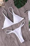 Angelsin Üçgen Bikini Alt Beyaz
