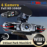 WEVOLT MB-5900 YENİ PREMİUM 4 KAMERALI  FULL HD 1080 P GENİŞ AÇI ARAÇ KAYIT KAMERASI