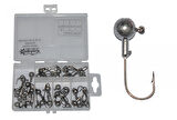 Captain 6435 Compact Eco Kutulu Jig Head Seti 5gr-35Adet