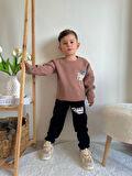 Erkek Çocuk Baskılı Sweatshirt Takım