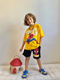 Erkek Çocuk Basklı Şortlu Takım 3-10 Yaş