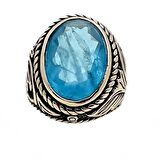 Paraiba Taşlı Gümüş Yüzük 240053179G20Y
