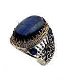 Lapis ve Zirkon Taşlı Gümüş Yüzük 240053312G12Y