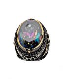 Mistik Topaz ve Zirkon Taşlı Gümüş Yüzük 240053313G27Y