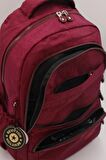 Kırinkıl Su Geçirmez Kumaş Bordo Renk Büyük Boy Unisex Okul Sırt Ve Seyahat Çantası // 2400