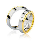 Sarı Beyaz Altın Alyans 2401-1