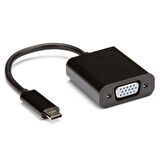 Hadron HDX7773 Type-C (E) - VGA (D) Dönüştürücü Adaptör - Siyah