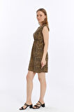 Ganise Leopar Desenli Elbise