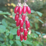 2403 Arpa Mercan el yapımı küpe