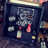 Black Coffee Roaster Askı ve Açacaklı Dekoratif Ürün