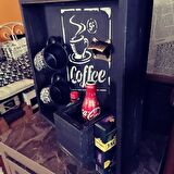 Black Coffee Roaster Askı ve Açacaklı Dekoratif Ürün