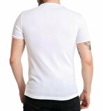 Bisiklet Yaka Erkek % 100 Pamuklu Likralı Slim Fit Düz Tişört