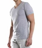 Erkek Pamuk+likralı Düz Tişört