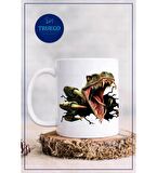Baskılı Kupa Bardak Seramik Mug -Dinozor